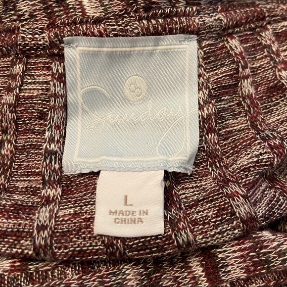Sunday Dress Barn sz large cowl neck maroon shirt - Picture 4 of 6